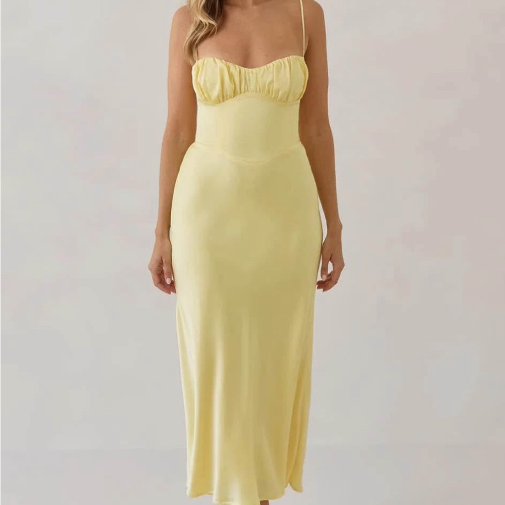 Park & Fifth Pale Yellow Midi Dress